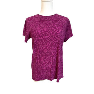 Athleta Purple Top Athletic Womens Sz XS‎ Abstract Striped Print Stretch